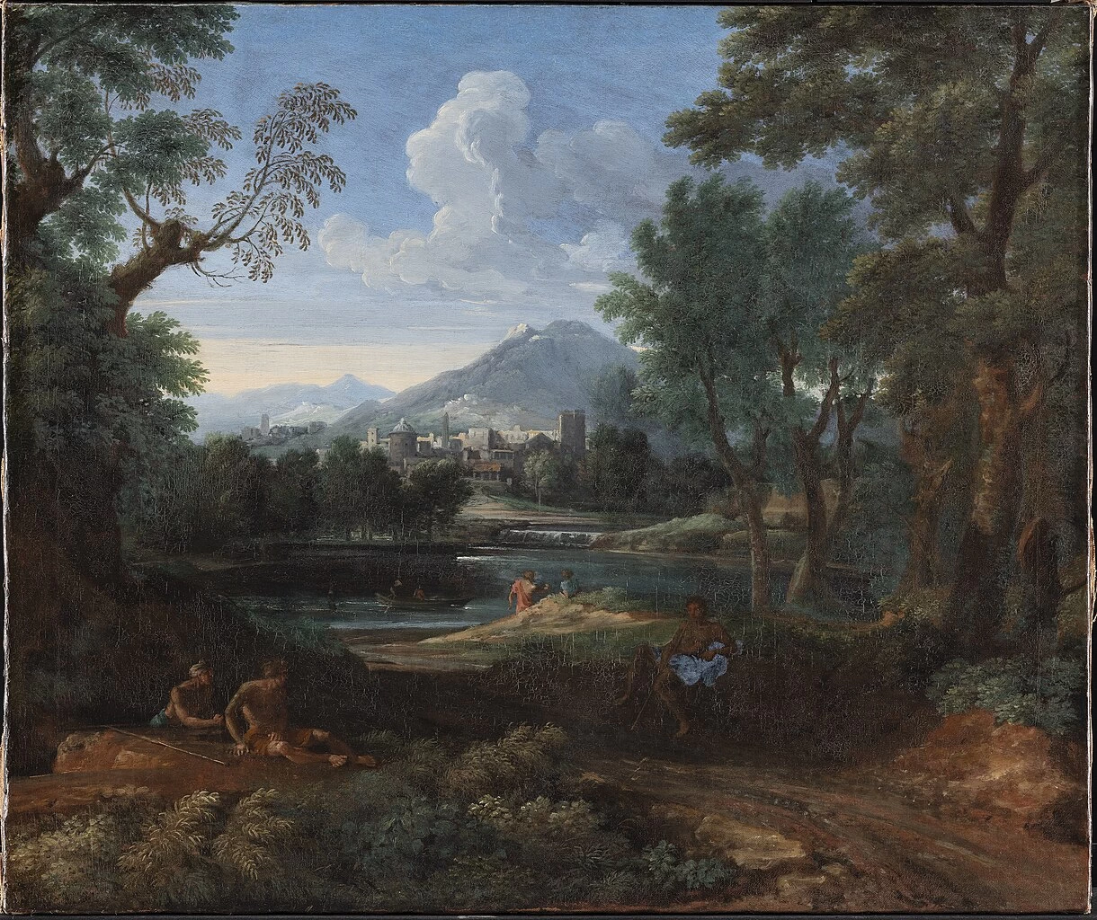 Gaspard Dughet - 238, Paesaggio arcaico, Statens Museum for Kunst, Copenaghen